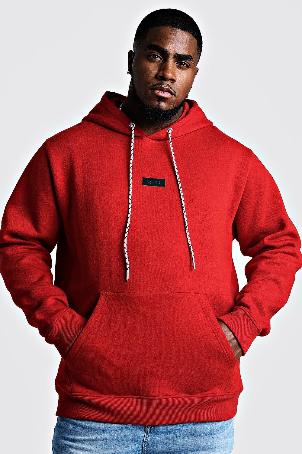 red branded hoodies