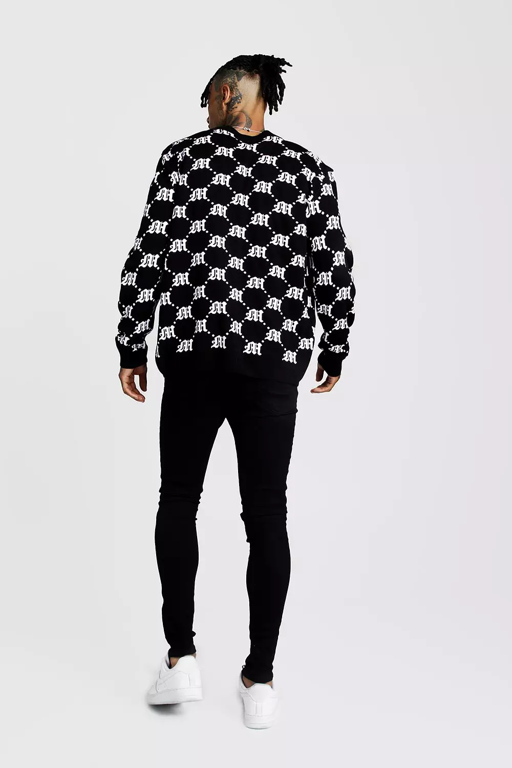 Oversized Gothic M All Over Print Knitted Cardigan alternative image