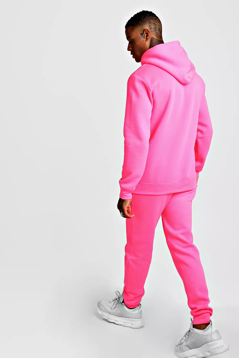 Baby pink tracksuit mens on sale