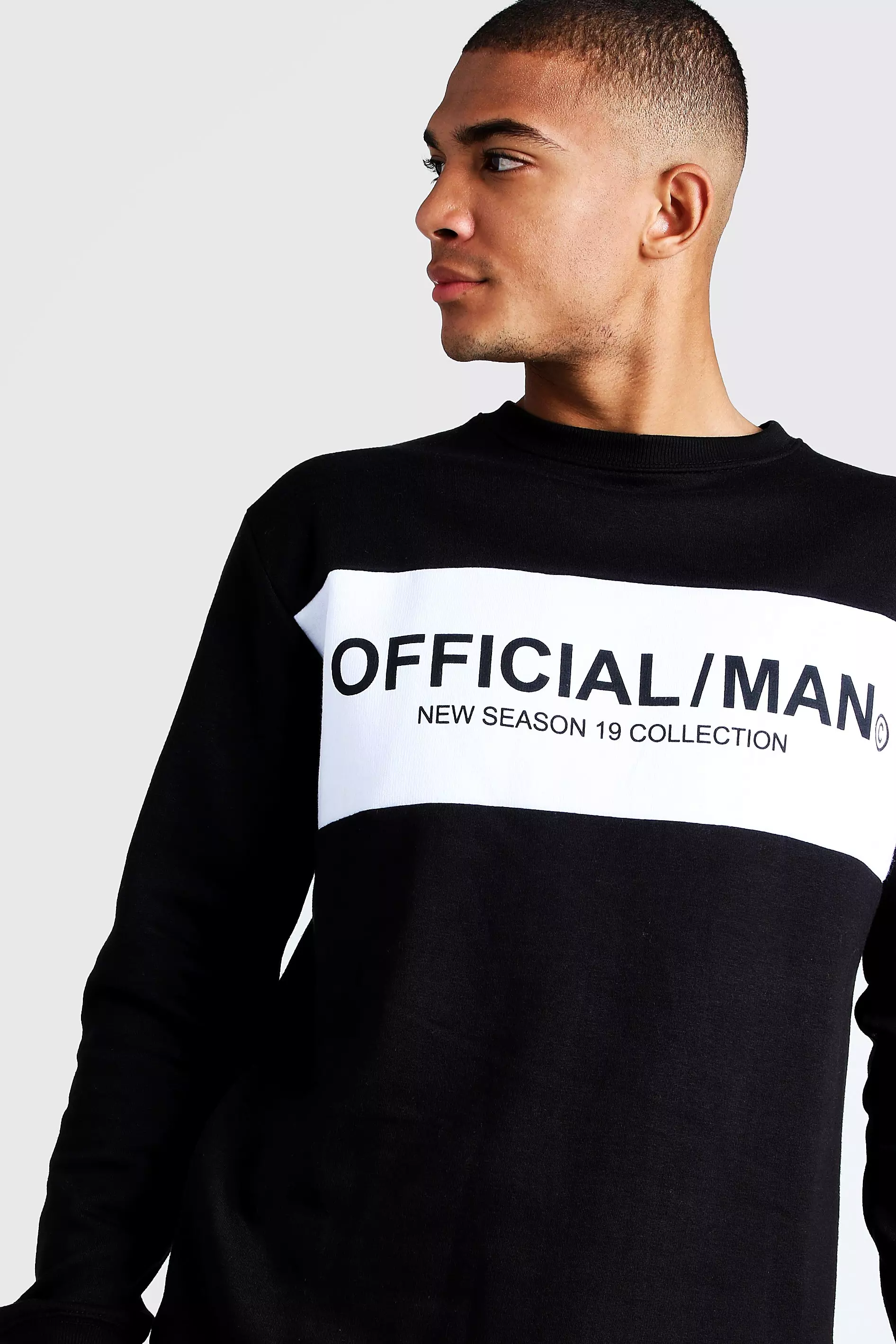 Official MAN Colour Block Sweater Tracksuit | boohooMAN USA