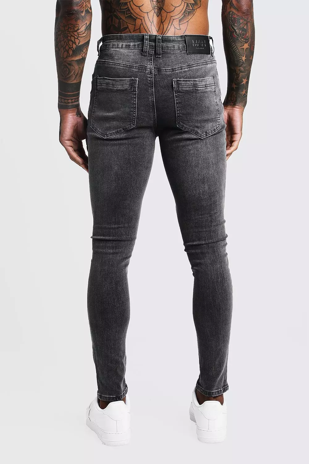 Super Skinny Jeans With All Over Rips | boohooMAN USA