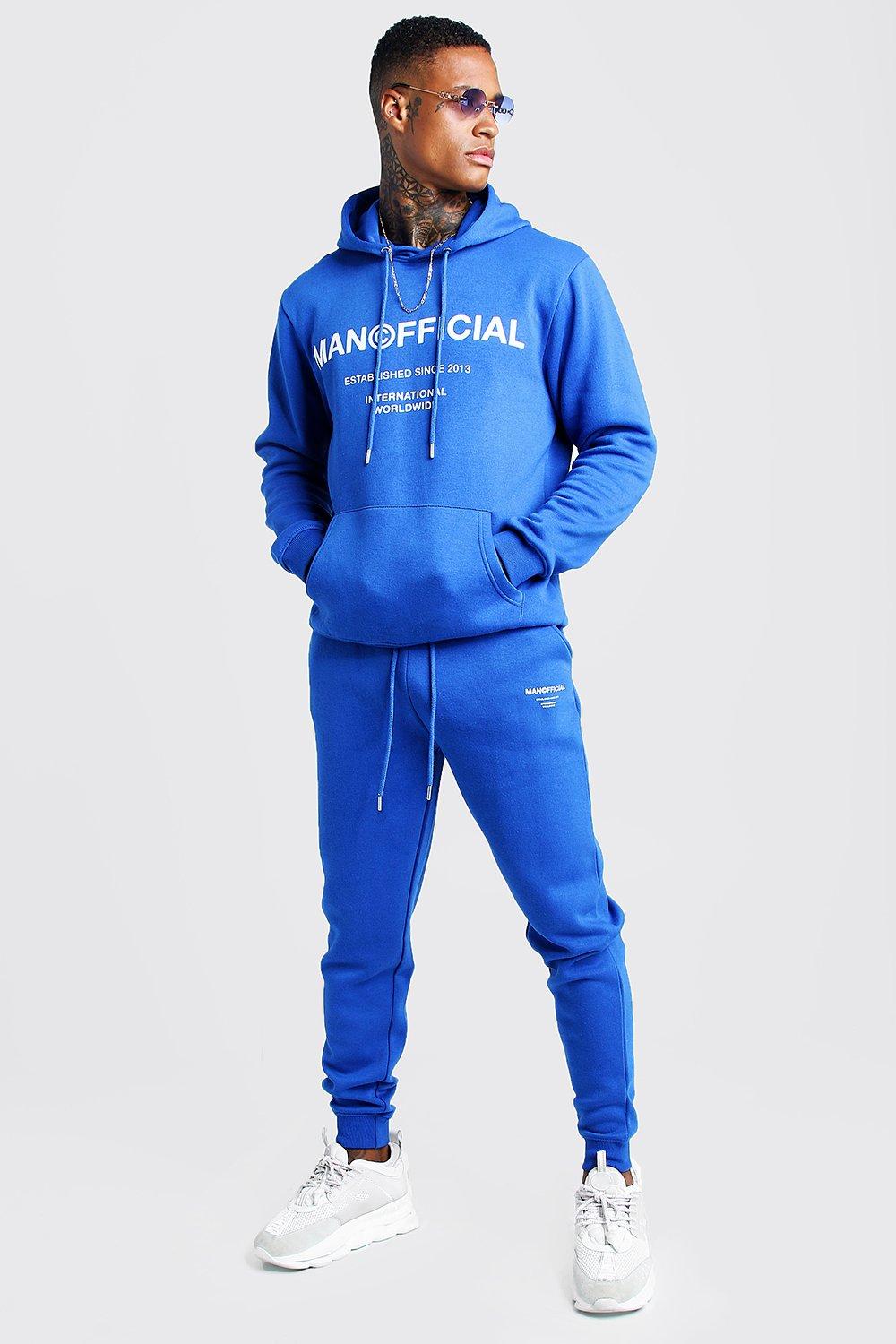 MAN Official Hooded Tracksuit - boohooMAN