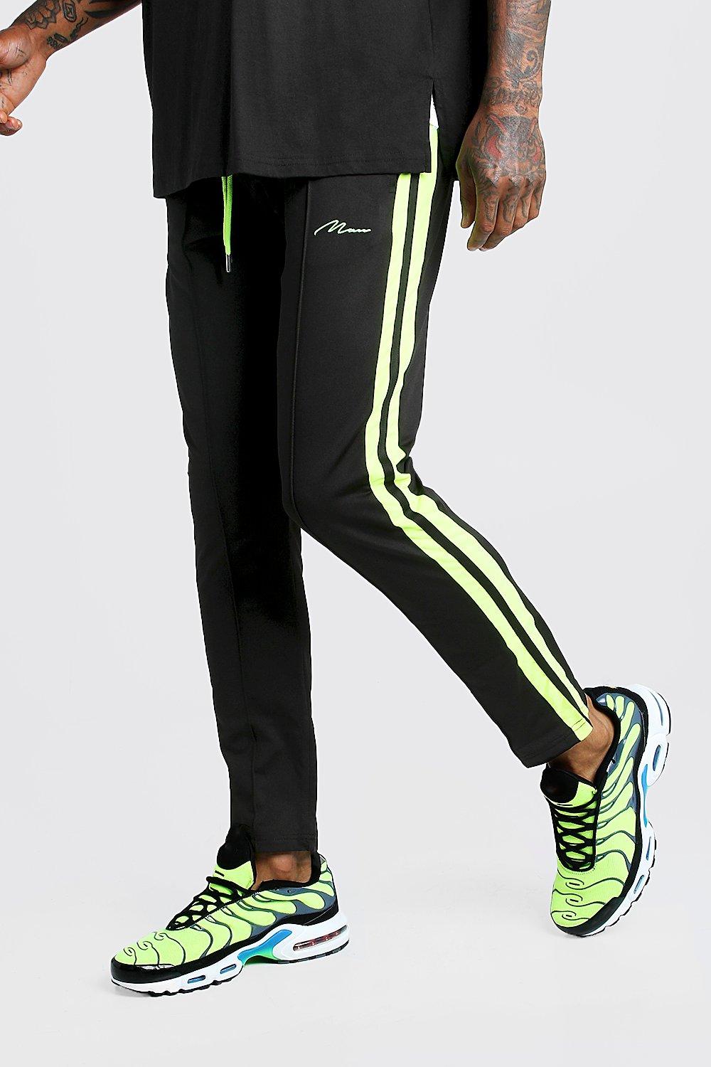 mens neon joggers