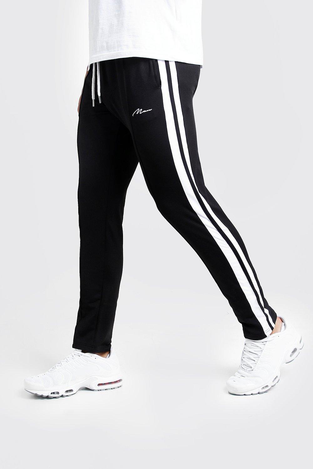 joggers with stripe down side