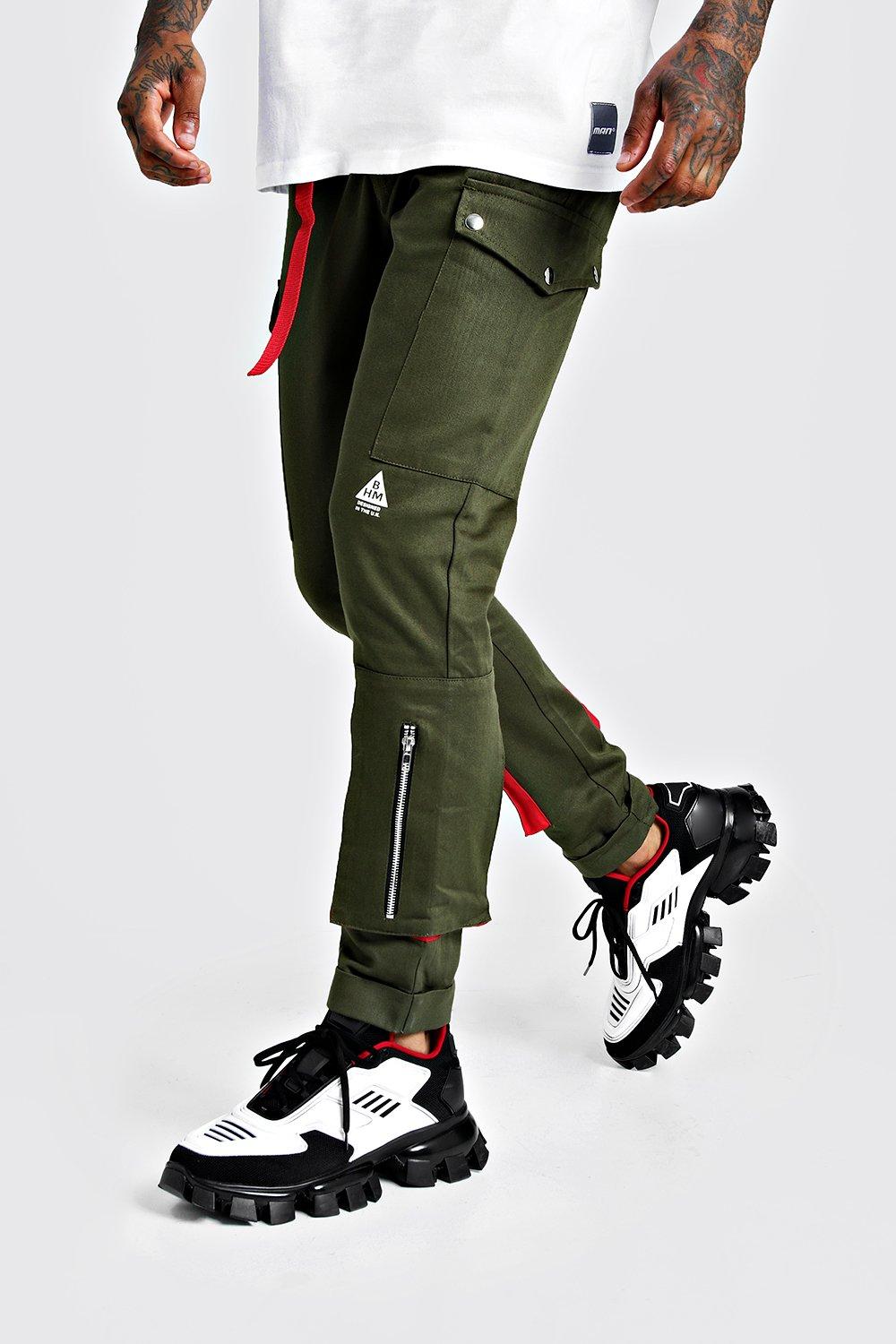 skinny fit cargo pants