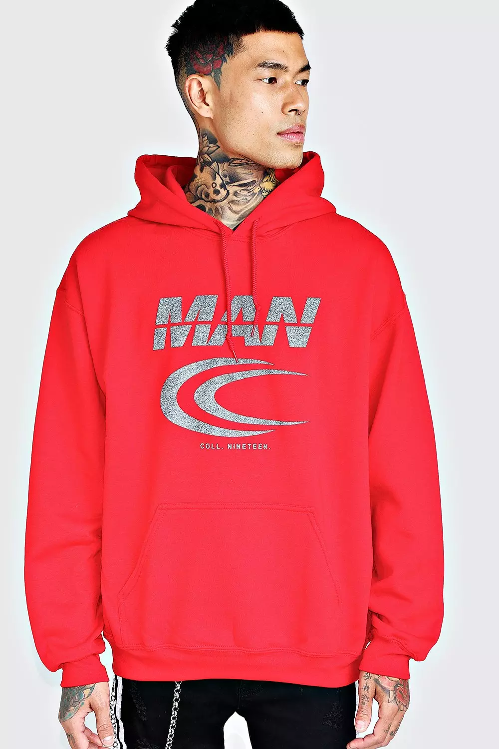 Reflective print hoodie hotsell