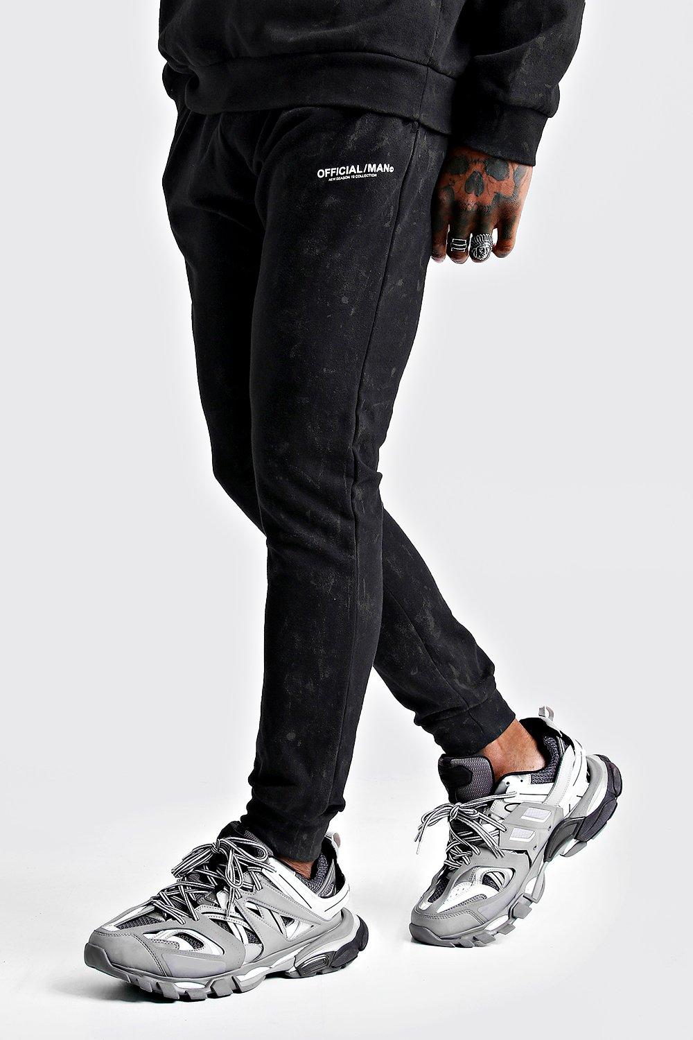 acid wash joggers mens