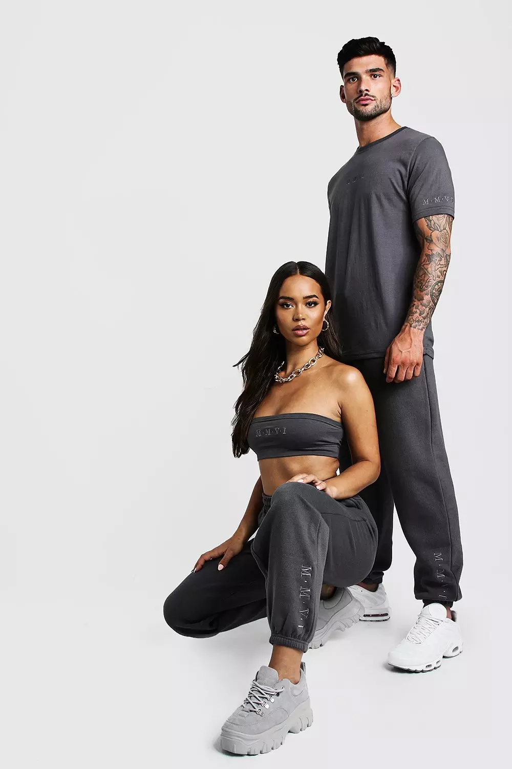 Hers Bandeau Crop Top & Jogger Set alternative image