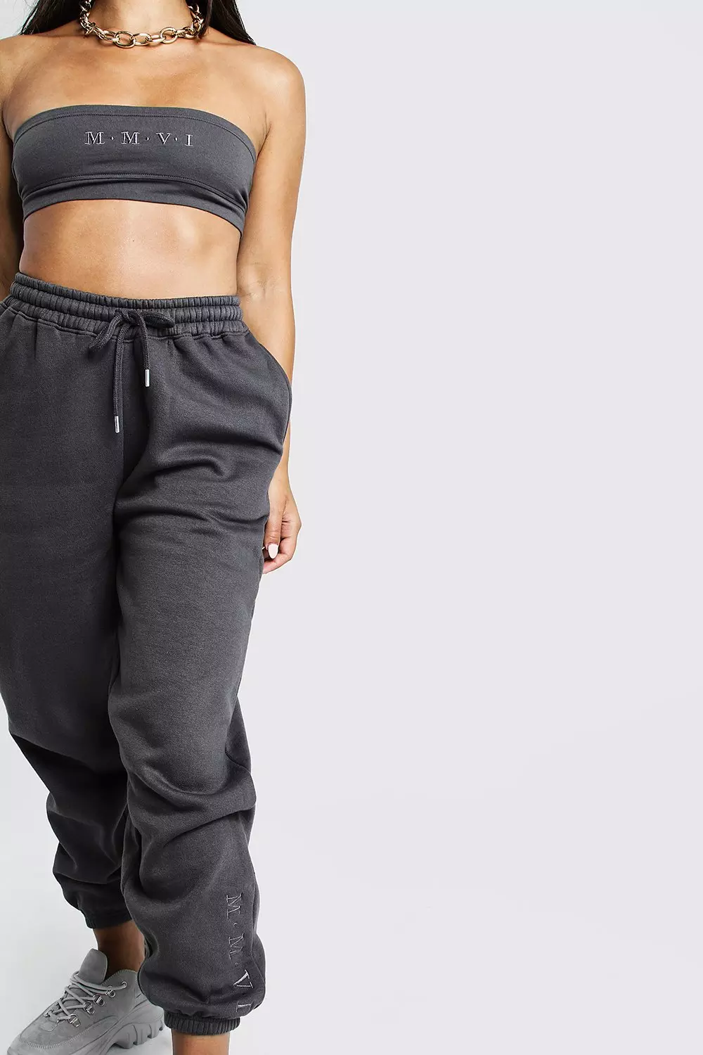 Hers Bandeau Crop Top & Jogger Set alternative image