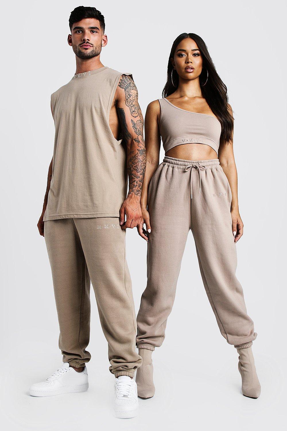 Hers One Shoulder Crop Top & Jogger Set