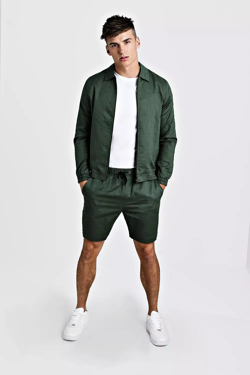 Coach Jacket Short Plain Twinset boohooMAN UK