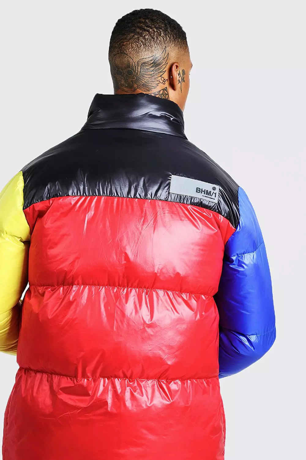 BooHooMan orders colorblock puffer