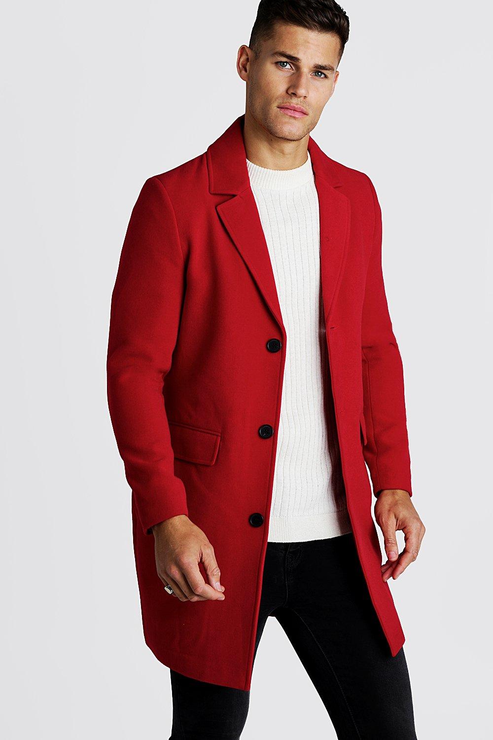 boohoo man red coat