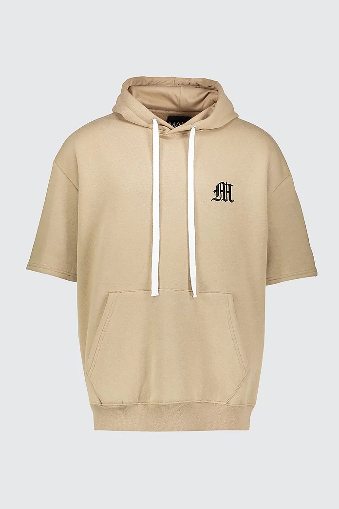MAN Aesthetics Oversized Heavy Weight 3/4 Hoodie | boohooMAN USA MAN Aesthetics Oversized Heavy Weight 3/4 Hoodie | boohooMAN USA