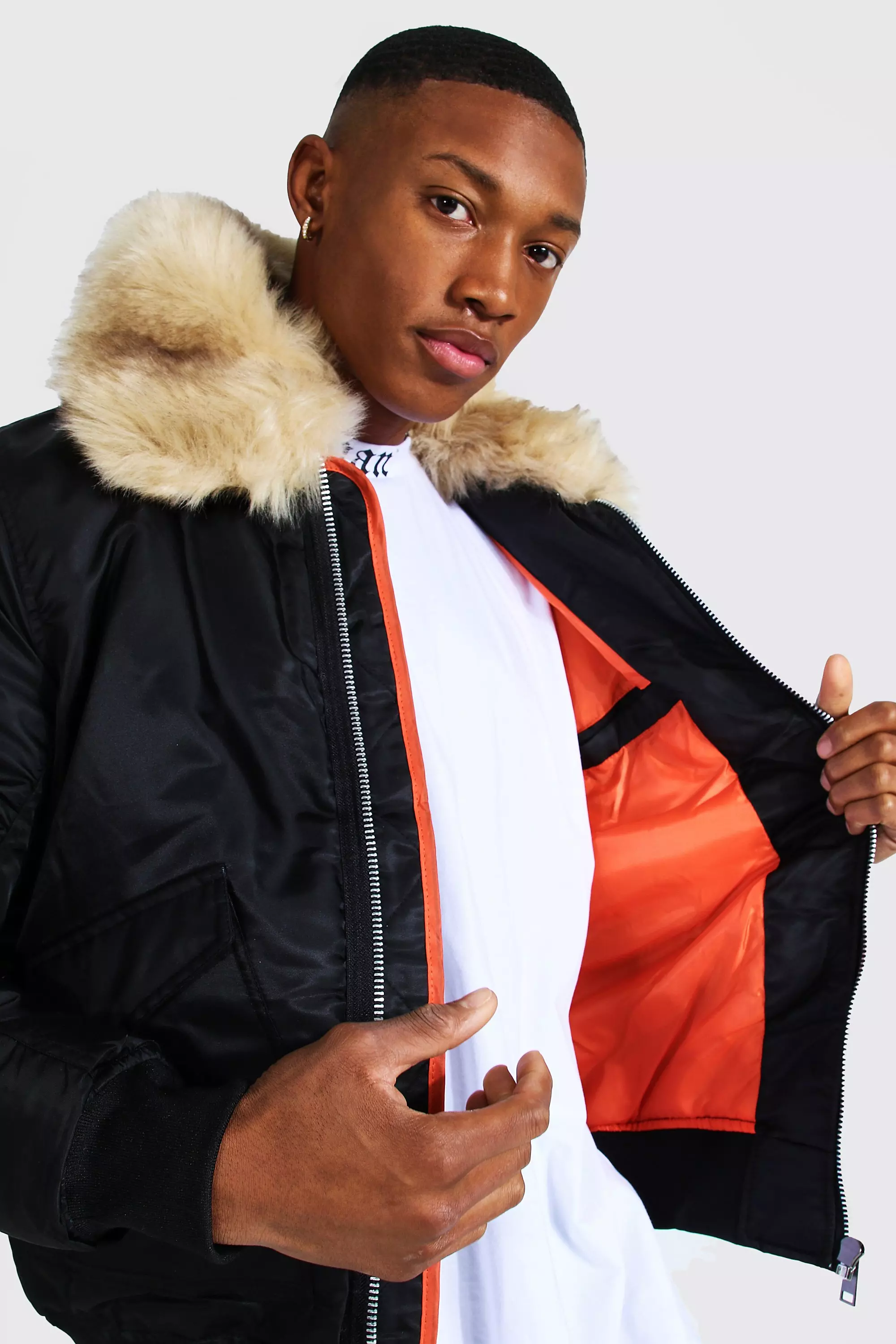 Bomber fausse fourrure sale