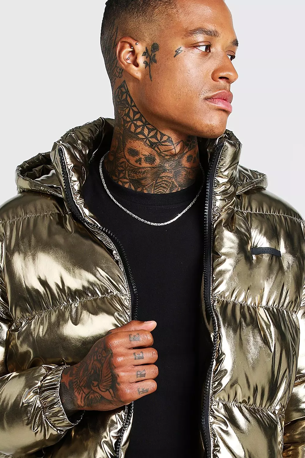 Mens metallic puffer jacket online