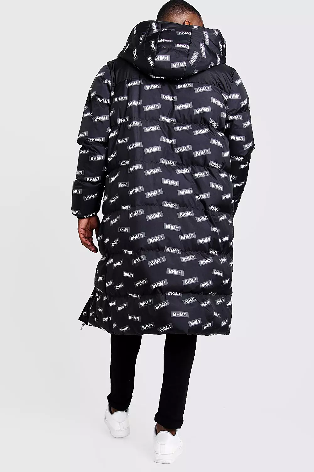 BHM 1 Printed Longline Puffer Coat boohooMAN USA