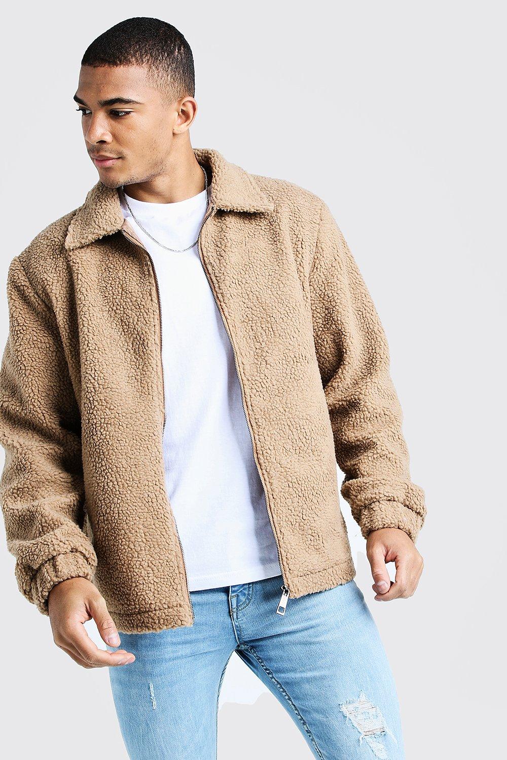 Beige borg outlet jacket