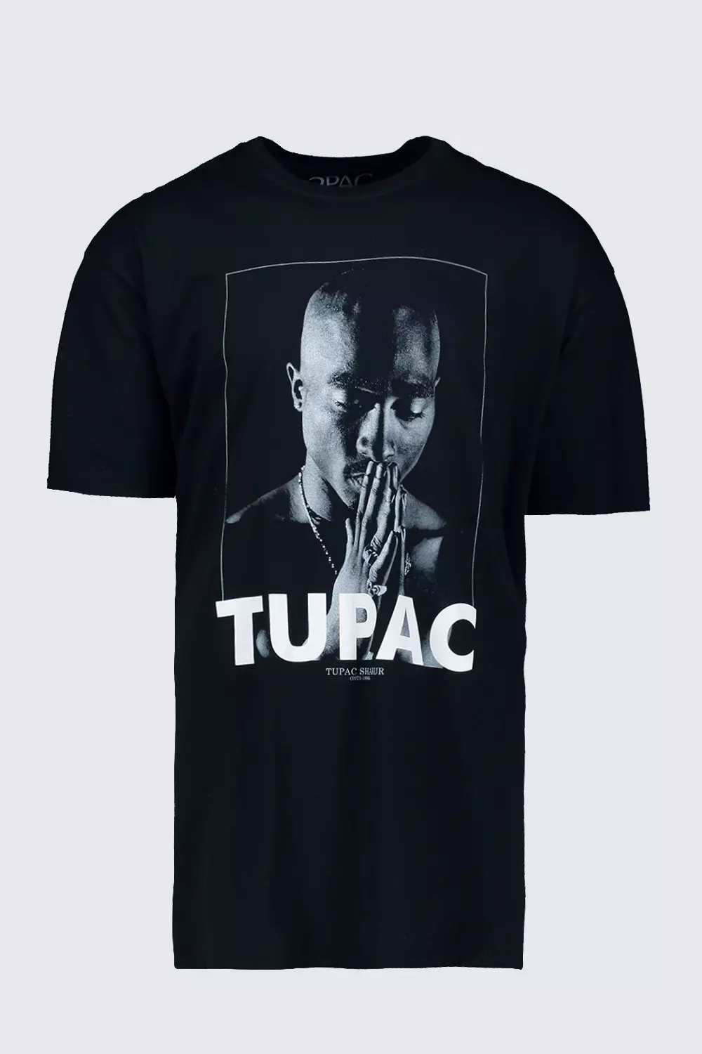 Black Plus Size Tupac License T-Shirt alternative image