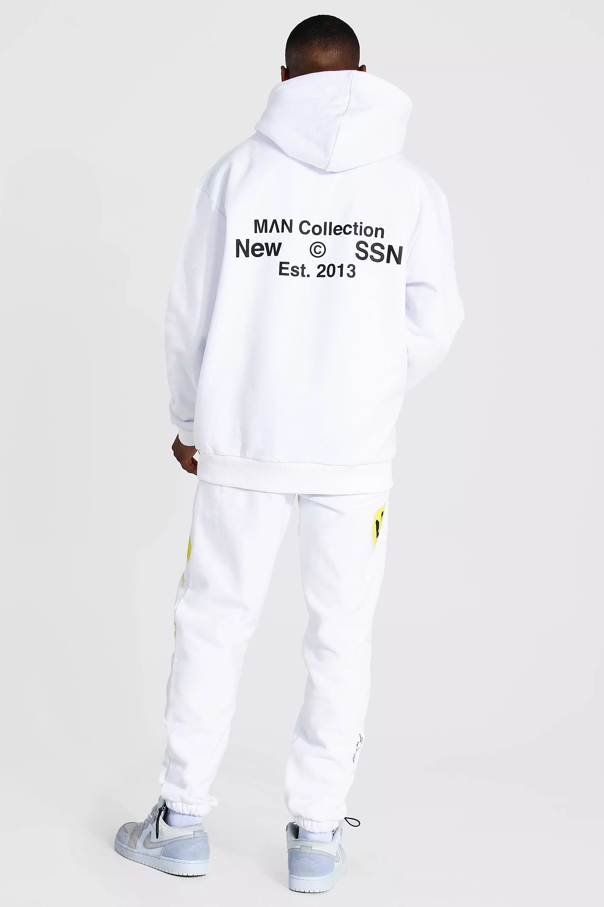 boohoo MAN★オーバーサイズ 長袖 パーカー★Eazy E Face★白★ boohoo MAN☆オーバーサイズ 長袖 パーカー☆Eazy E Face☆白☆