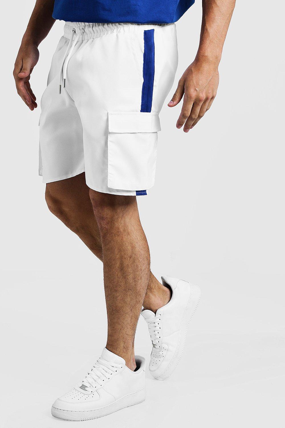 cargo white shorts