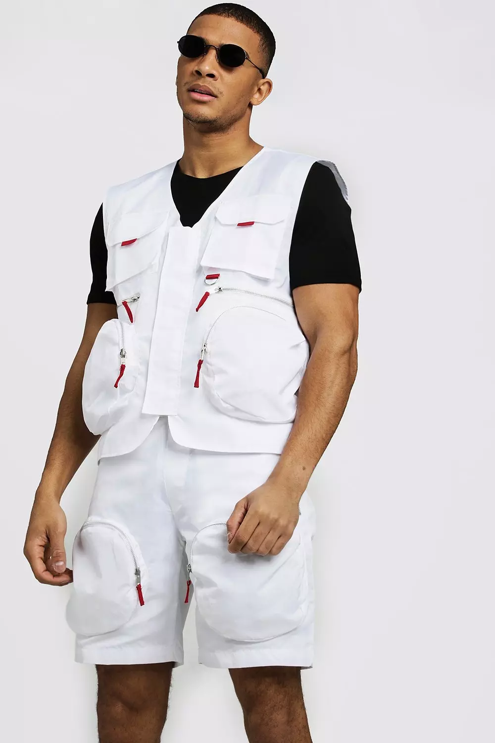 Boohooman utility vest clearance