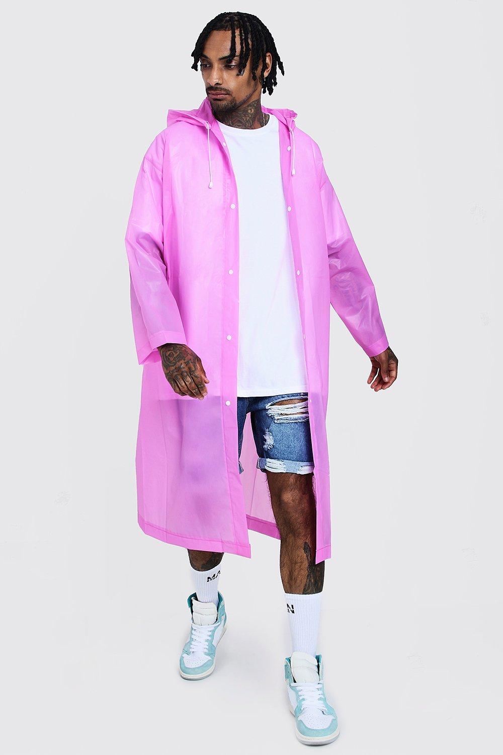 Minimaal rietje artikel Festival Eva Raincoat | boohooMAN USA