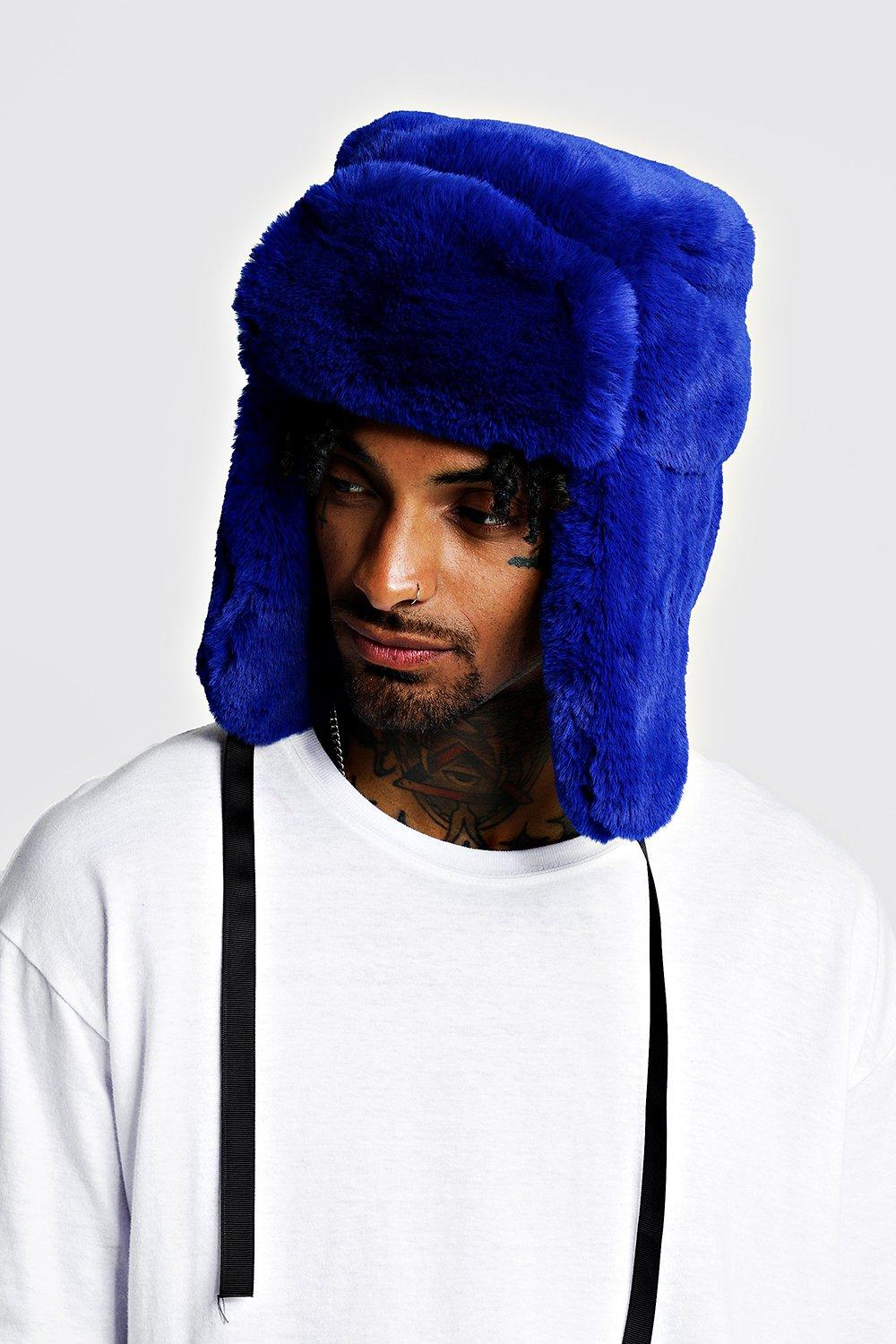 oversized fur trapper hat