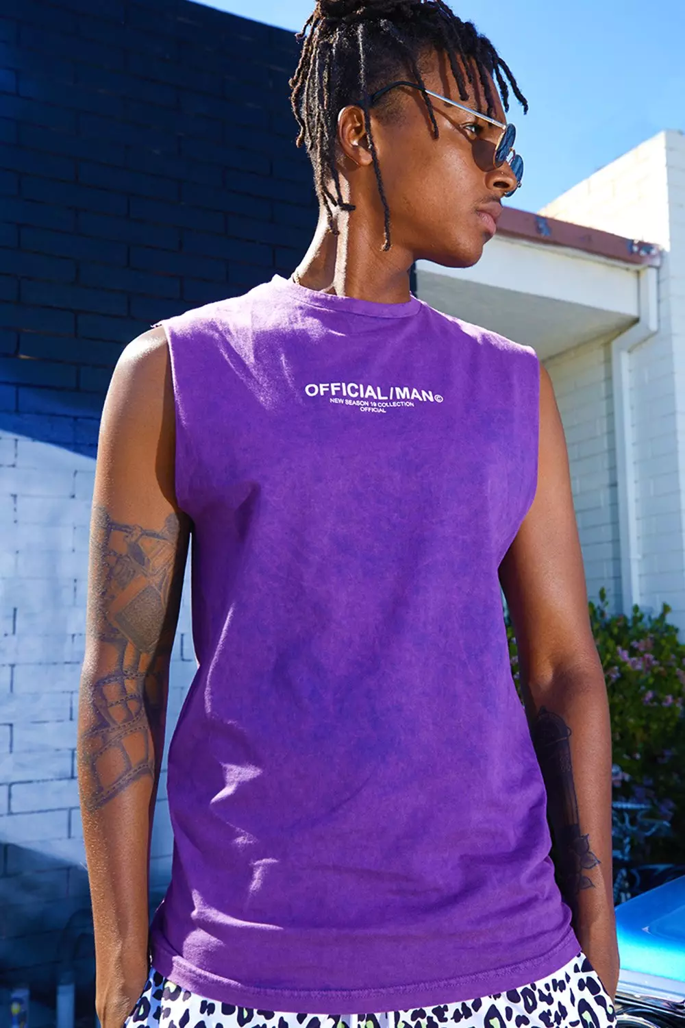 Official MAN Acid Wash Drop Armhole Tank alternative image
