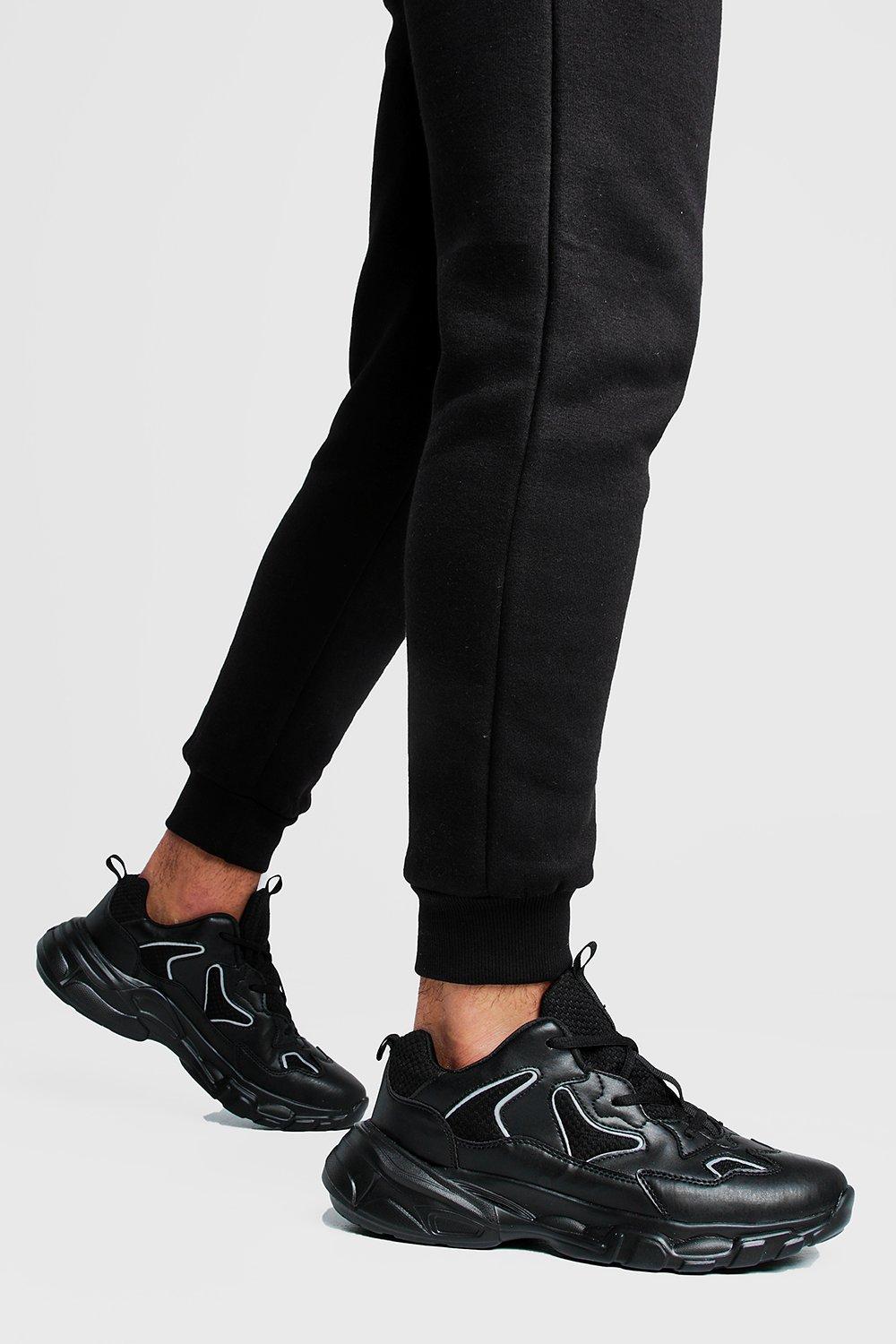 Reflective Edge Chunky Trainer - boohooMAN