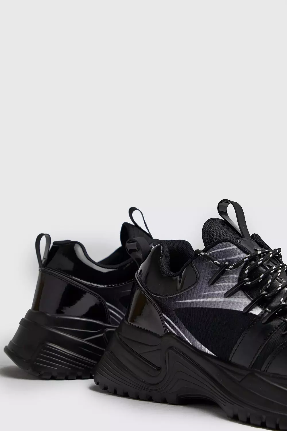 Boohooman chunky trainers in black shop