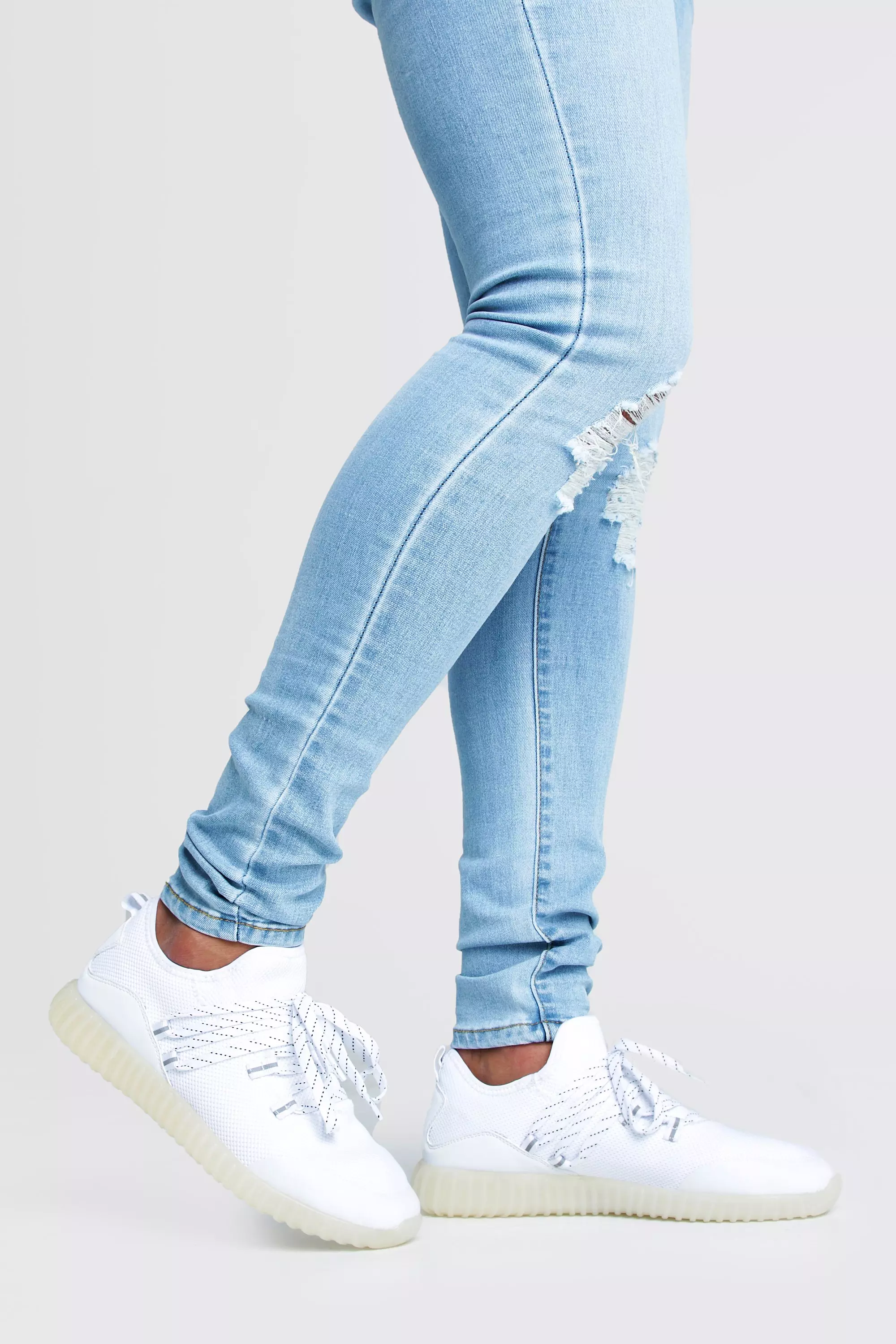 Translucent Sole Knitted Trainer boohooMAN IE