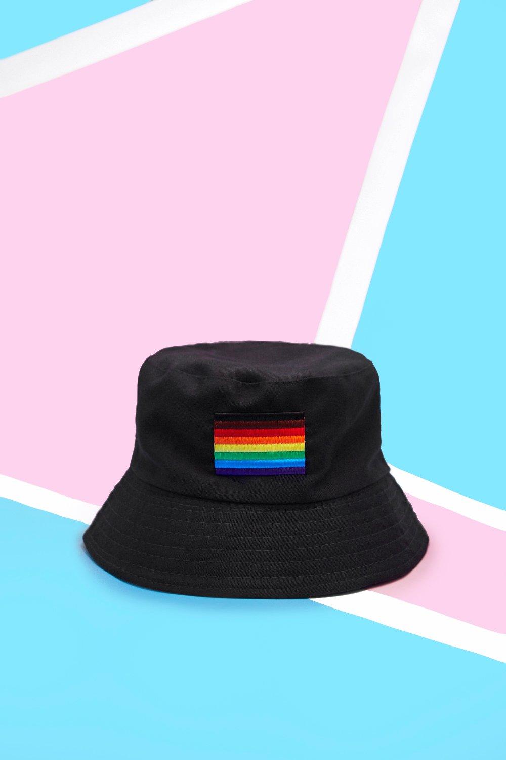 rainbow bucket hat