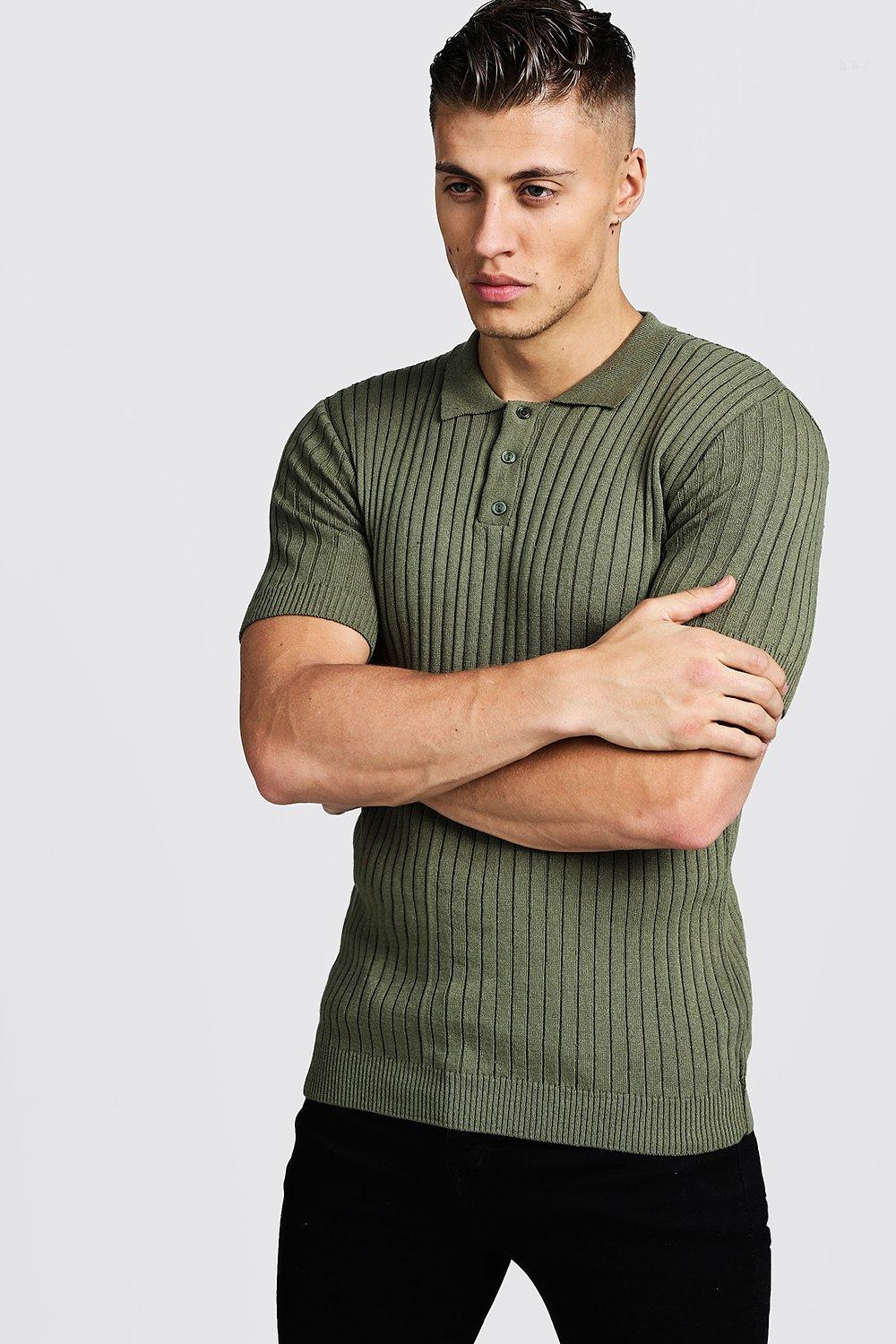 mens muscle fit polo shirt