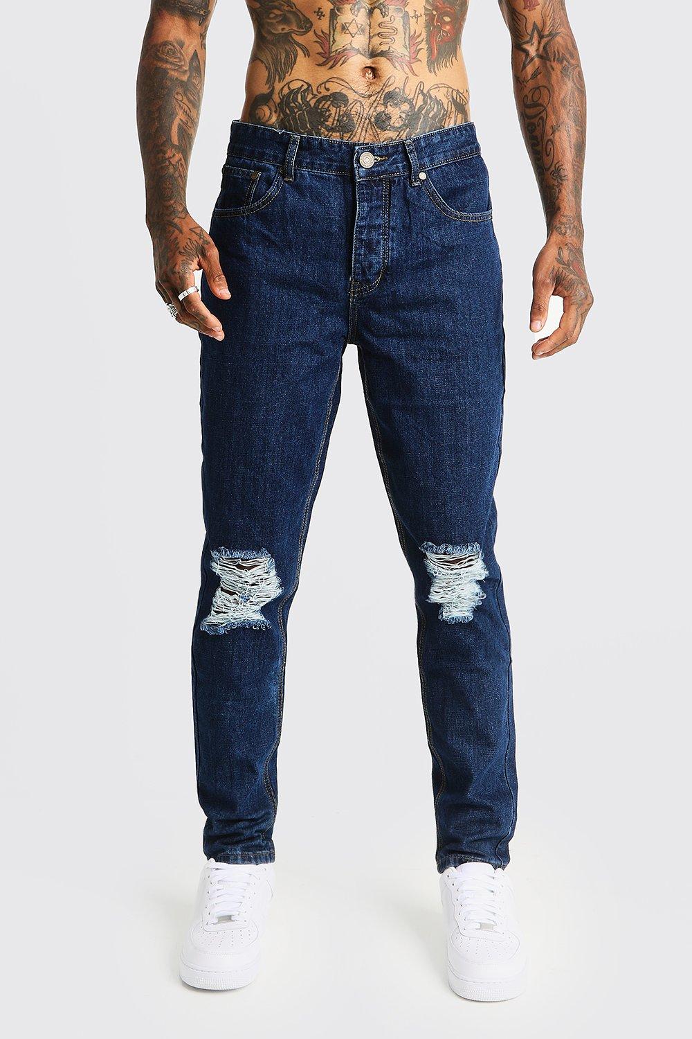 boohooman tapered jeans