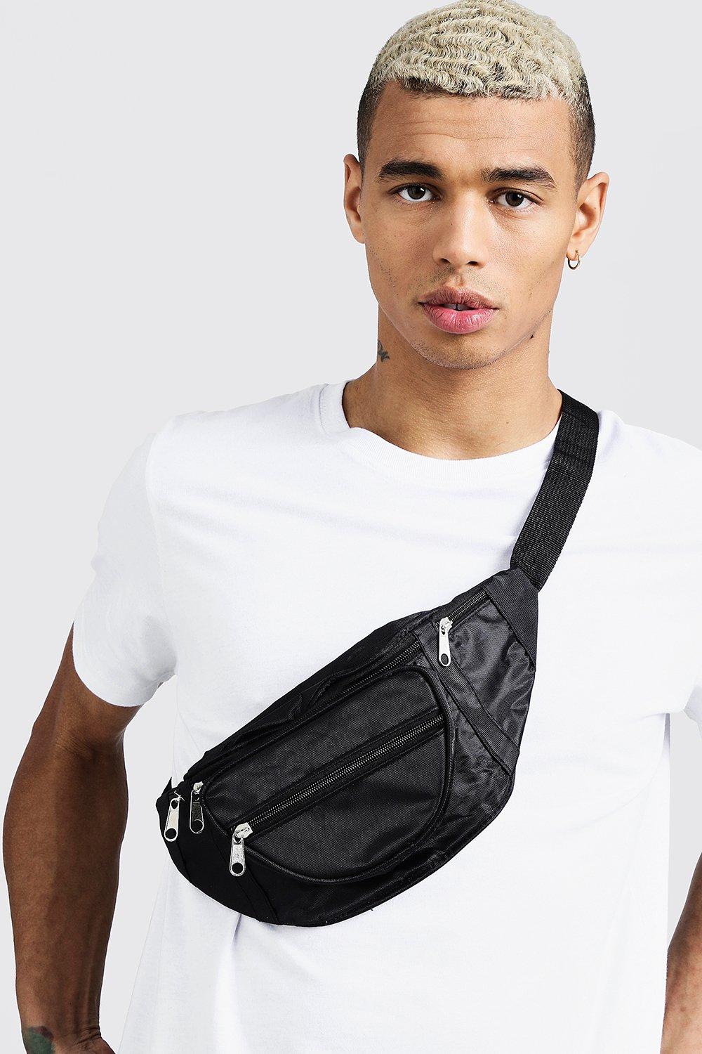 Nylon Front Pocket Fanny Pack boohooMAN USA