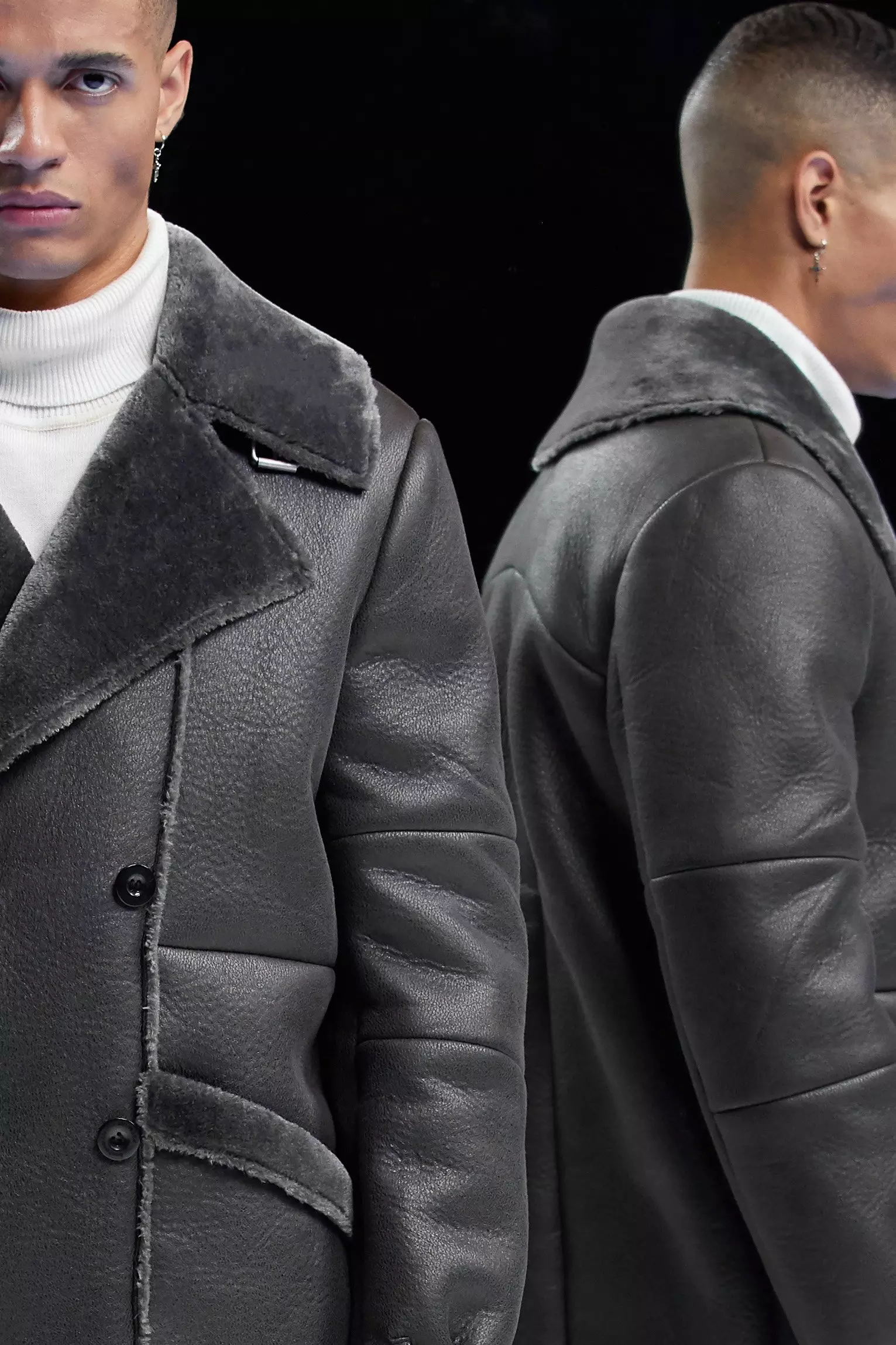 Premium Veste aviateur longue doublée synthétique autre image