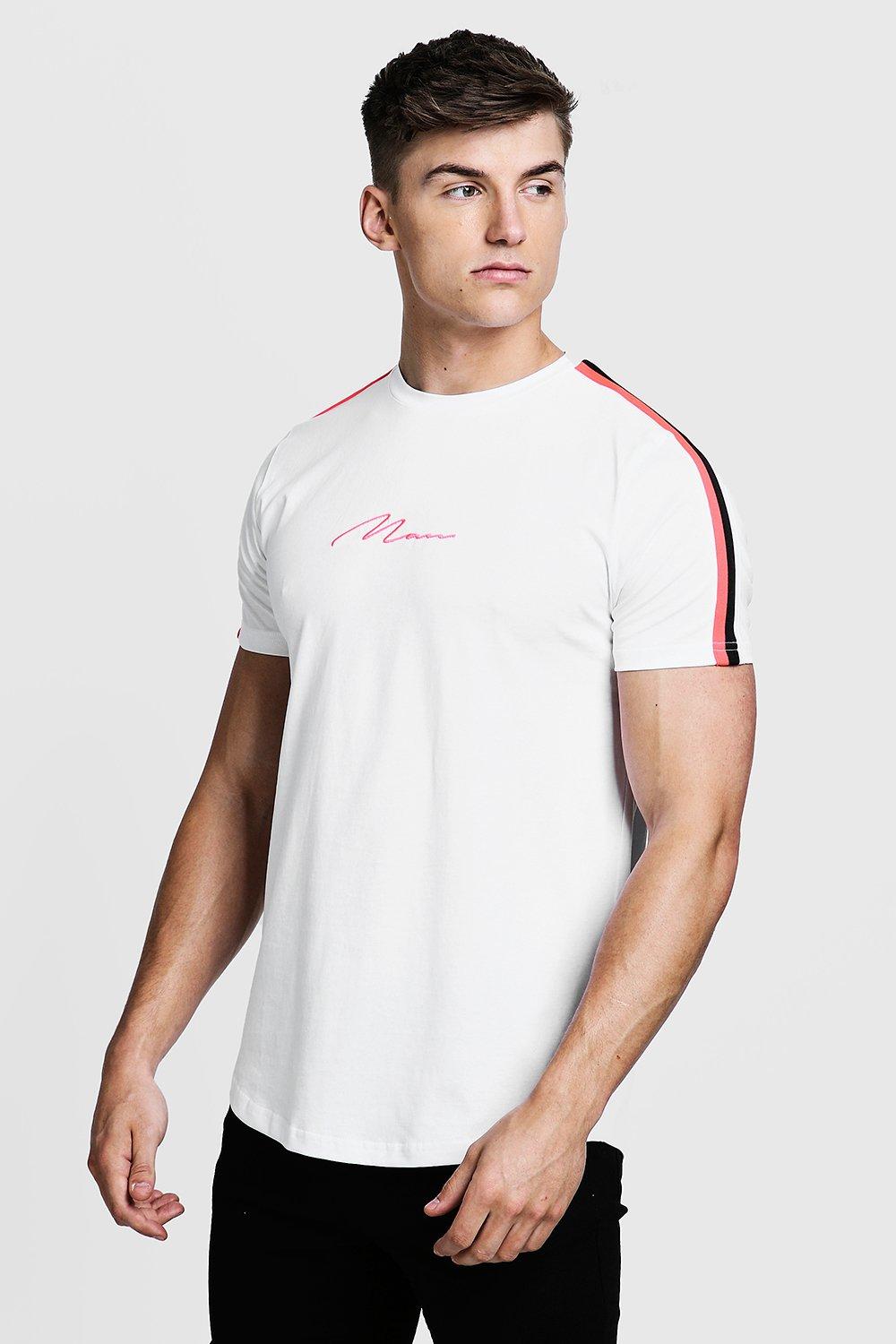 curved hem t shirt