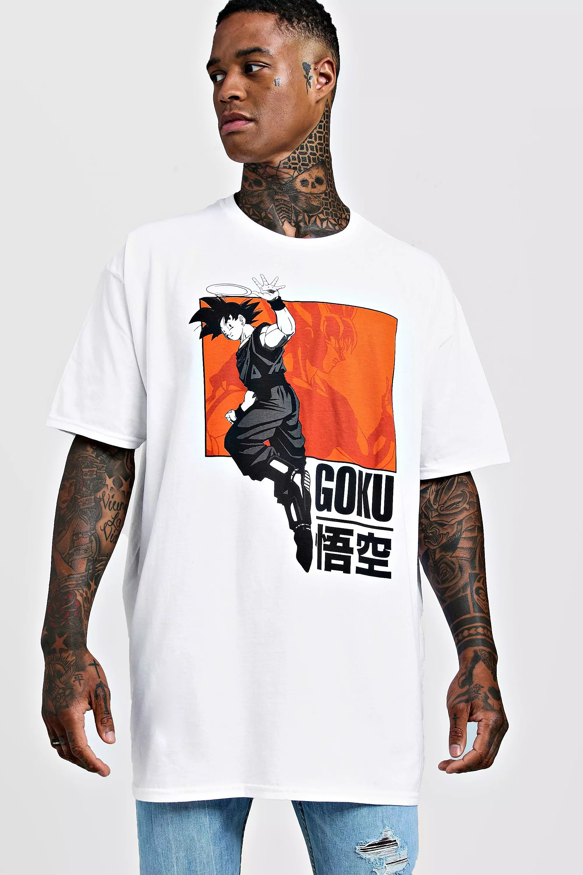 White Goku Dragonball Z Oversized License T-Shirt alternative image