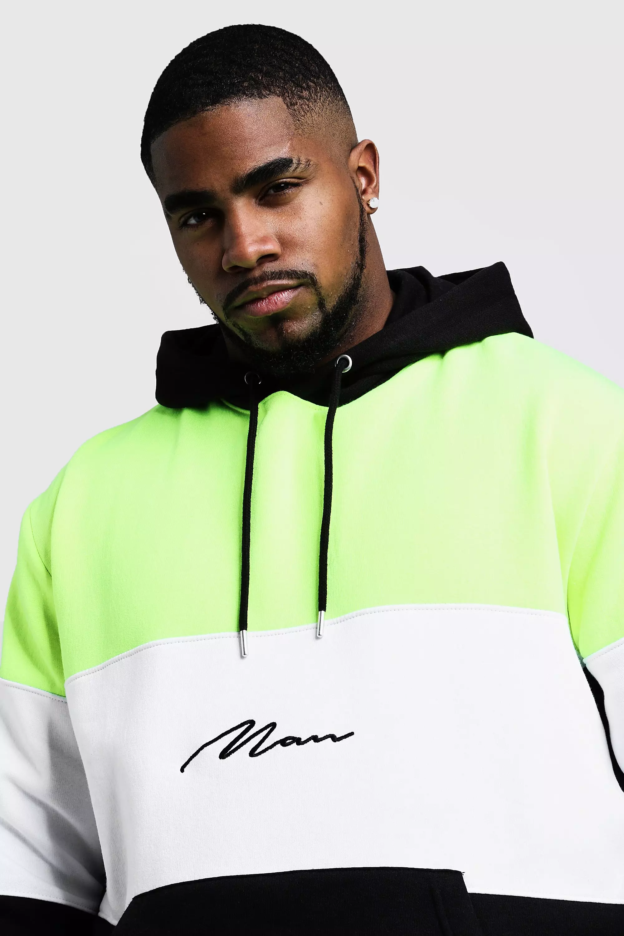Neon green colour hoodie sales