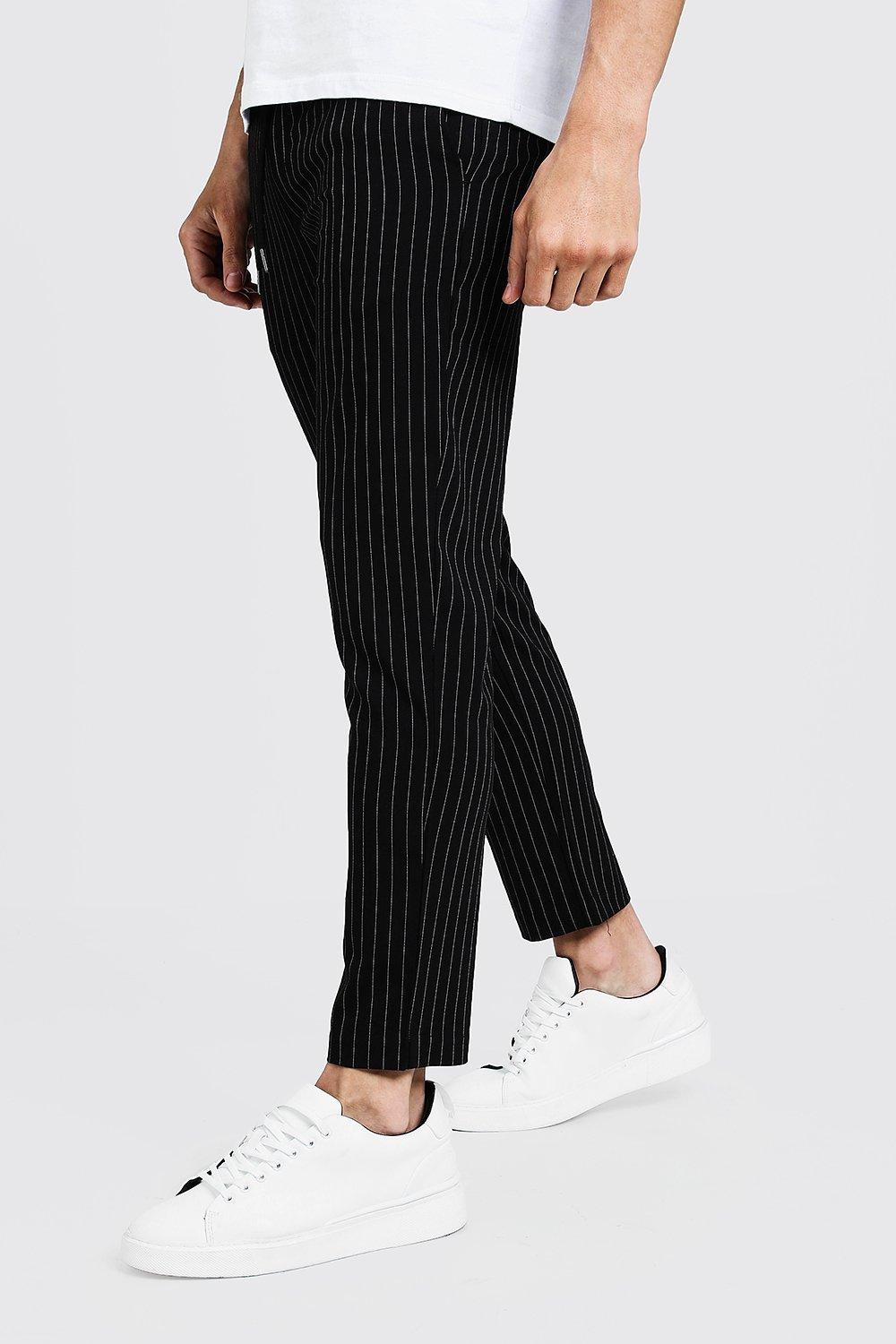 pinstripe jogger pants