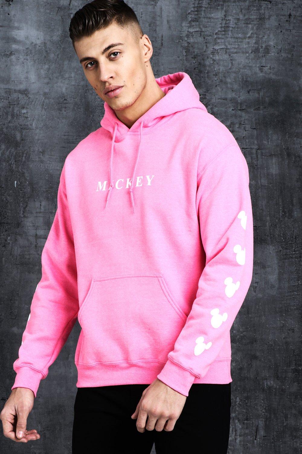 neon pink hoodie mens