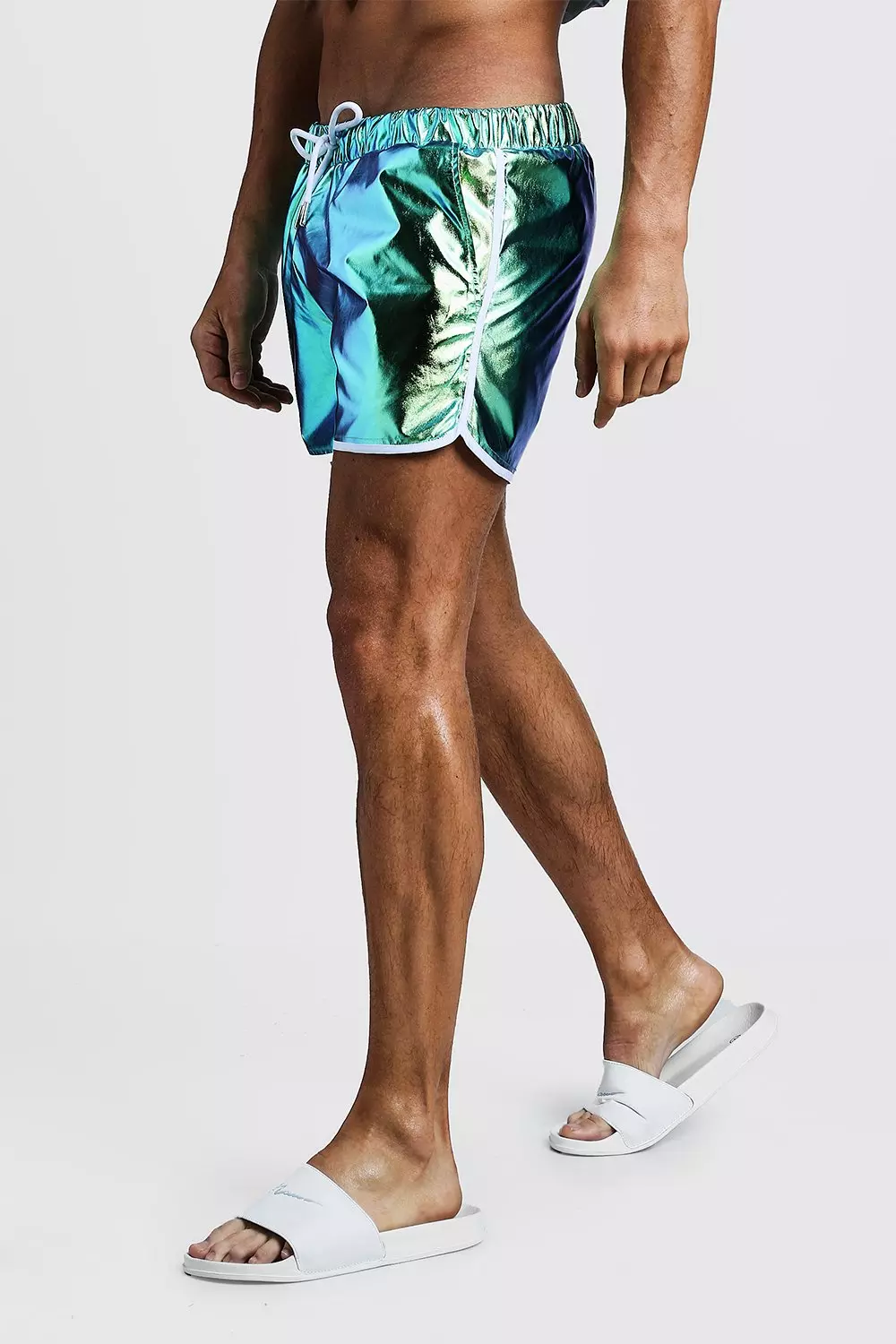 Mid Length Iridescent Runner Swim Shorts alternative image