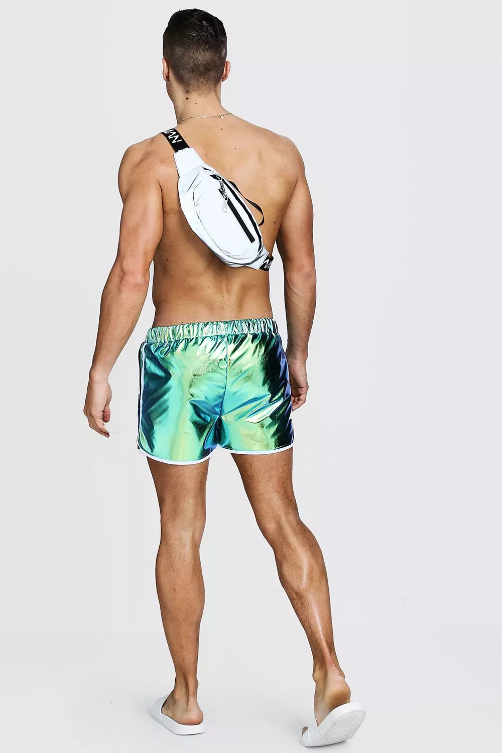 Mid Length Iridescent Runner Swim Shorts alternative image