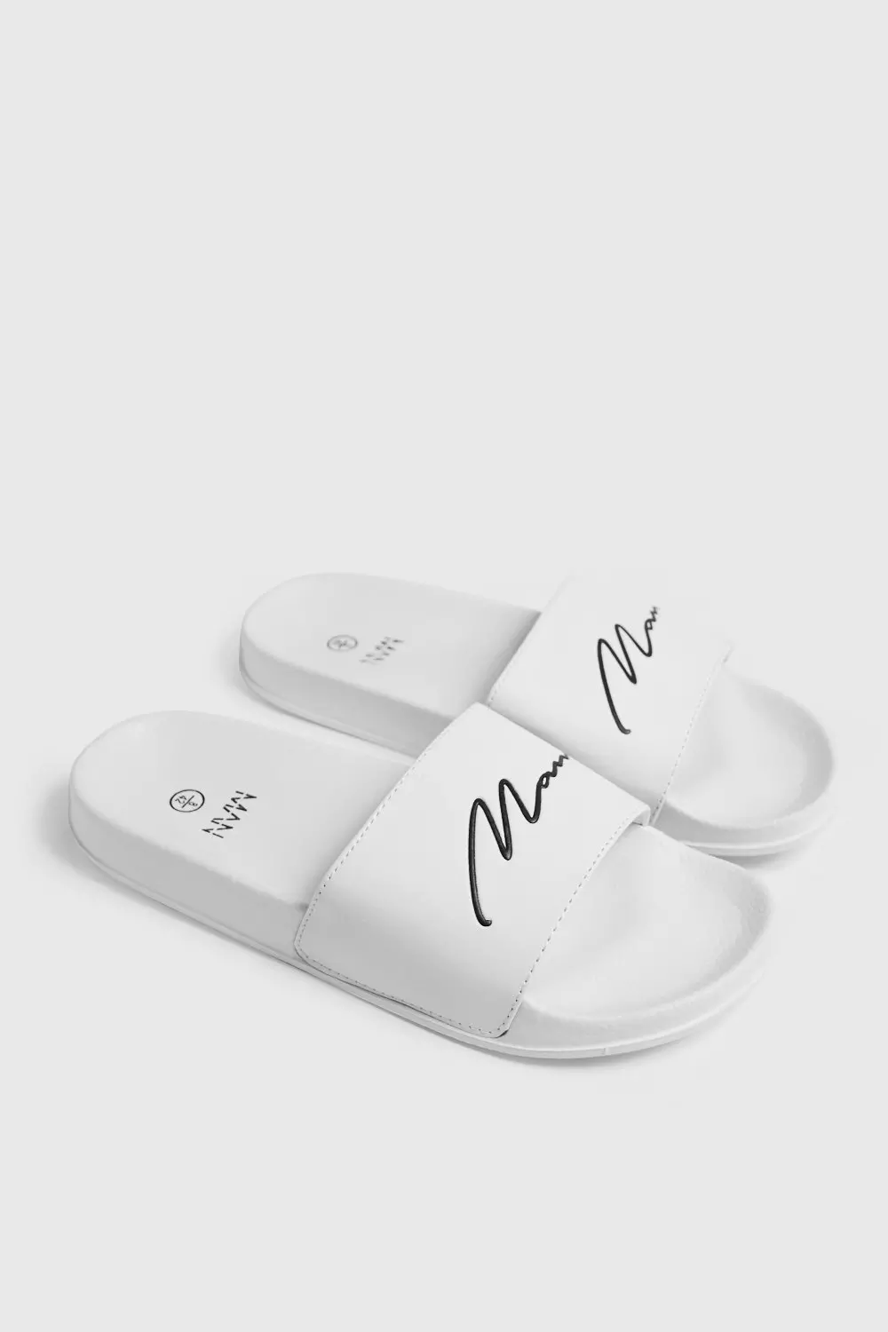 Ciabatte Con Scritta Man, Bianco immagine alternativa