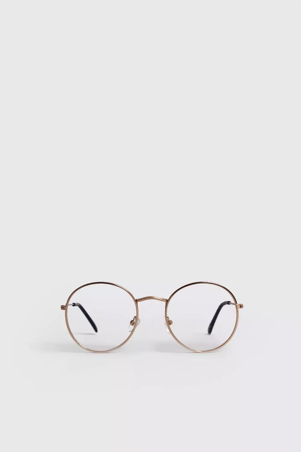 Clear Lens Round Fashion Glasses boohooMAN UK