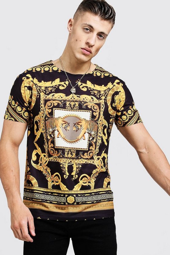 Classic Baroque Design T-Shirt - boohooMAN