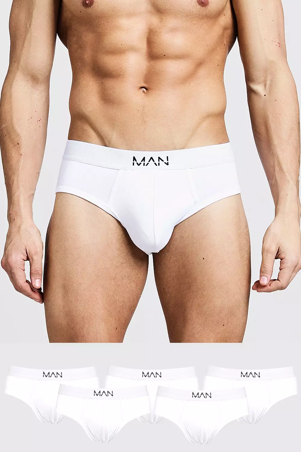 5 Pack MAN Dash Briefs White