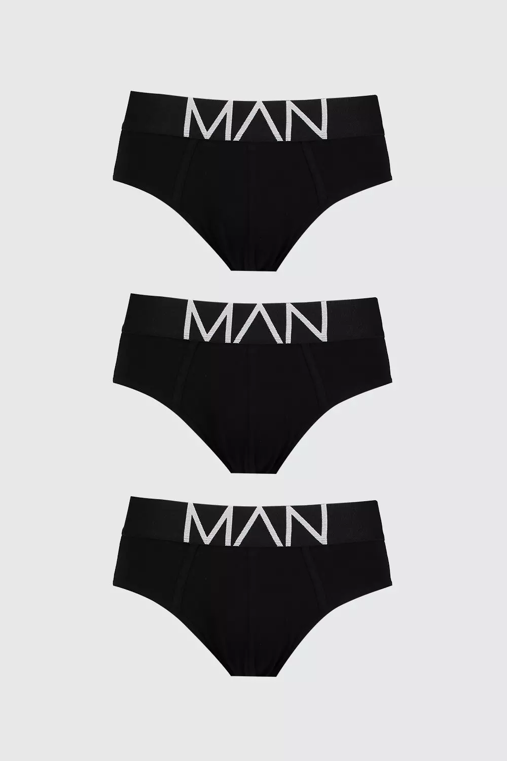 3er-Pack Boxershorts mit Man-Logo, Schwarz alternatives Bild