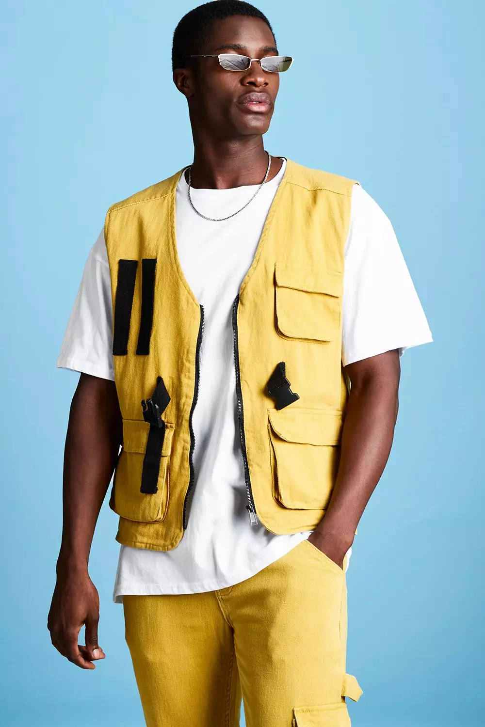 Mustard utility vest shop